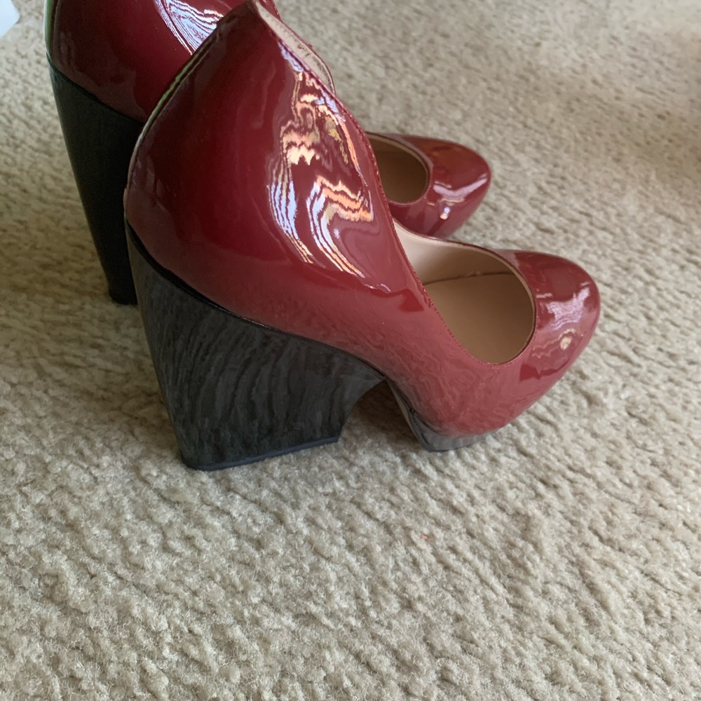 Boutique 9 Red/Burgundy Chunky Heel wedge